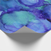 Papier Cadeau Peinture abstraite violette et blanche (Coin)