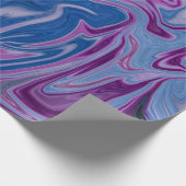 Papier Cadeau Peinture abstraite violette et bleue (Coin)