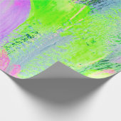 Papier Cadeau peinture acrylique dessinée à la main par un arriè (Coin)