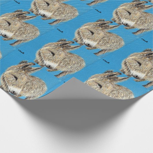 Papier Cadeau Peinture amicale pour âne (Coin)