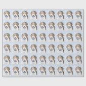 Papier Cadeau Peinture beagle - Cute Original Chien Art (Plat)