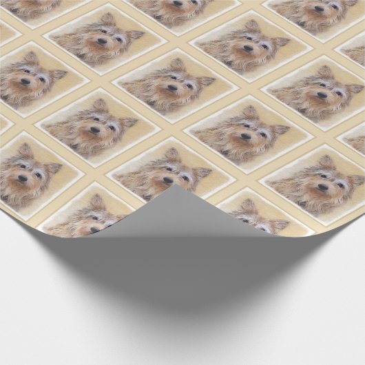 Papier Cadeau Peinture Berger Picard - Joli art original chien (Coin)