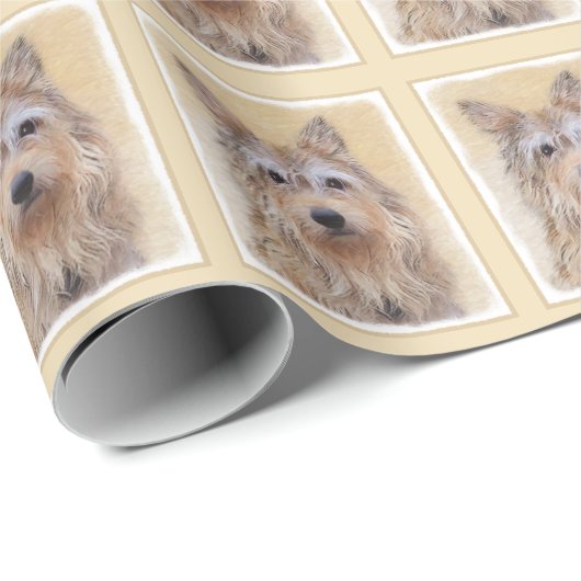 Papier Cadeau Peinture Berger Picard - Joli art original chien (Coin rond)