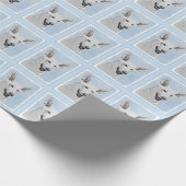 Papier Cadeau Peinture blanche de berger - art original mignon (Coin)