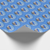 Papier Cadeau Peinture Bluebird - Art original pour oiseaux (Coin)