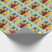 Papier Cadeau Peinture Bouquet Rose - Jolie Art Fleur Originale (Coin)