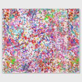 Papier Cadeau Peinture d'action, art d'égouttement (Plat)