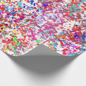 Papier Cadeau Peinture d'action, art d'égouttement (Coin)