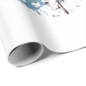 Papier Cadeau Peinture d'aigle (Coin rond)