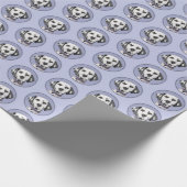 Papier Cadeau Peinture Dalmatienne - Cute Original Chien Art (Coin)