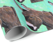 Papier Cadeau Peinture d'âne (Coin rond)