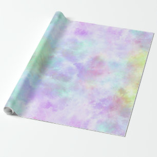 Papier Cadeau Peinture d'aquarelle Pastel Rainbow Cravate-Dye