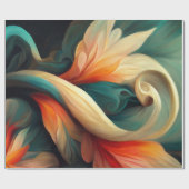 Papier Cadeau Peinture d'art décolpage de conception florale (Plat)