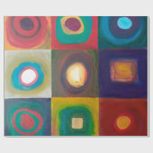 Papier Cadeau Peinture d'art moderne, moderne, abstrait, carré,  (Plat)