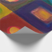 Papier Cadeau Peinture d'art moderne, moderne, abstrait, carré,  (Coin)