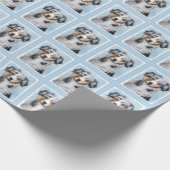 Papier Cadeau Peinture de berger américaine miniature - Chien Ar (Coin)