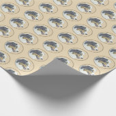 Papier Cadeau Peinture de berger australien - Art original de ch (Coin)