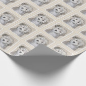 Papier Cadeau Peinture de Chien Havanais - Cute Original Chien A (Coin)