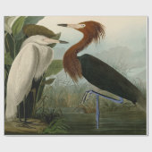 Papier Cadeau Peinture de la faune d'Audubon Heron violet (Plat)