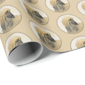 Papier Cadeau Peinture de la hache afghane - jolie art original  (Coin rond)