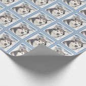 Papier Cadeau Peinture de malamut en Alaska - jolie art original (Coin)