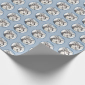 Papier Cadeau Peinture de malamut en Alaska - jolie art original (Coin)