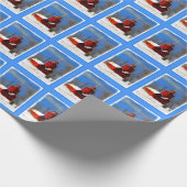 Papier Cadeau Peinture de phare rouge - Art original (Coin)