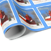 Papier Cadeau Peinture de phare rouge - Art original (Coin rond)