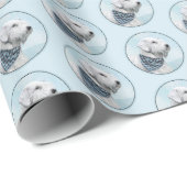 Papier Cadeau Peinture de Sealyham Terrier - Cute Original Dog A (Coin rond)