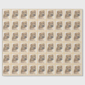 Papier Cadeau Peinture de Shar Pei - art original mignon de (Plat)