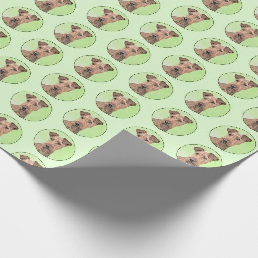 Papier Cadeau Peinture de Terrier irlandais - Cute Original Dog (Coin)
