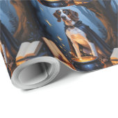 Papier Cadeau Peinture d'Halloween blanc (Coin rond)