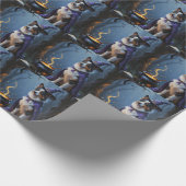 Papier Cadeau Peinture d'Halloween capricieuse australienne (Coin)