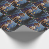 Papier Cadeau Peinture d'Halloween Whimsical Chien d'Afghanistan (Coin)