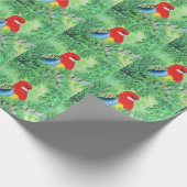 Papier Cadeau Peinture d'oiseaux Red Rosella (Coin)
