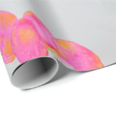 Papier Cadeau Peinture d'orchidée rose (Coin rond)