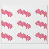 Papier Cadeau Peinture d'orchidée rose (Plat)