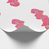 Papier Cadeau Peinture d'orchidée rose (Coin)