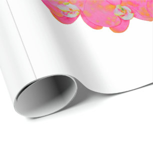 Papier Cadeau Peinture d'orchidée rose