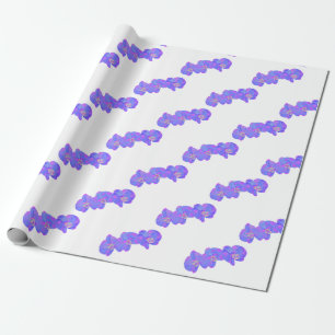 Papier Cadeau Peinture d'orchidée violette violette