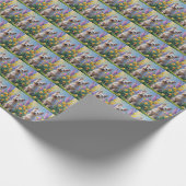 Papier Cadeau Peinture écossaise de printemps de chien Terrier (Coin)