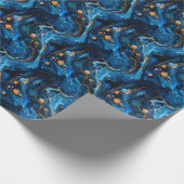 Papier Cadeau Peinture en marbre bleu pour la texture du bijou (Coin)