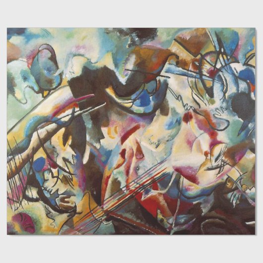 Papier Cadeau Peinture en toile d'art Abstrait Kandinsky (Plat)