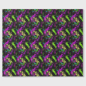 Papier Cadeau Peinture fraîche Retro Neon (Plat)