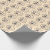 Papier Cadeau Peinture Golden Retriever - Joli art original chie (Coin)