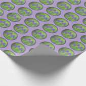 Papier Cadeau Peinture Iris Violet - Art Fleur Originale (Coin)