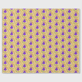 Papier Cadeau Peinture Iris Violet - Art Fleur Originale (Plat)