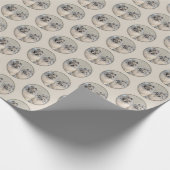 Papier Cadeau Peinture Keeshond Brothers - Art Chien original (Coin)