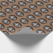 Papier Cadeau Peinture Keeshond Playtime - Jolie art original ch (Coin)