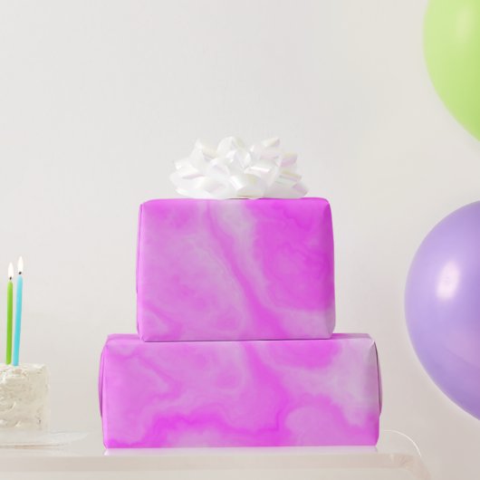Papier Cadeau Peinture Marbrée Rose (Cadeaux de fête)